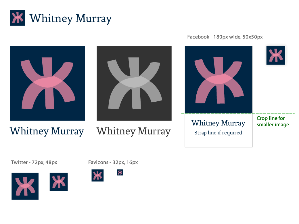 Whitney Murray logo concepts - version 1