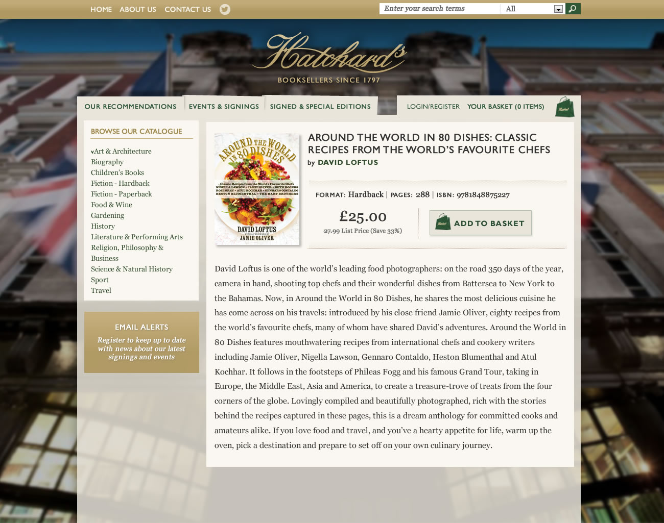 Hatchards website e-commerce page