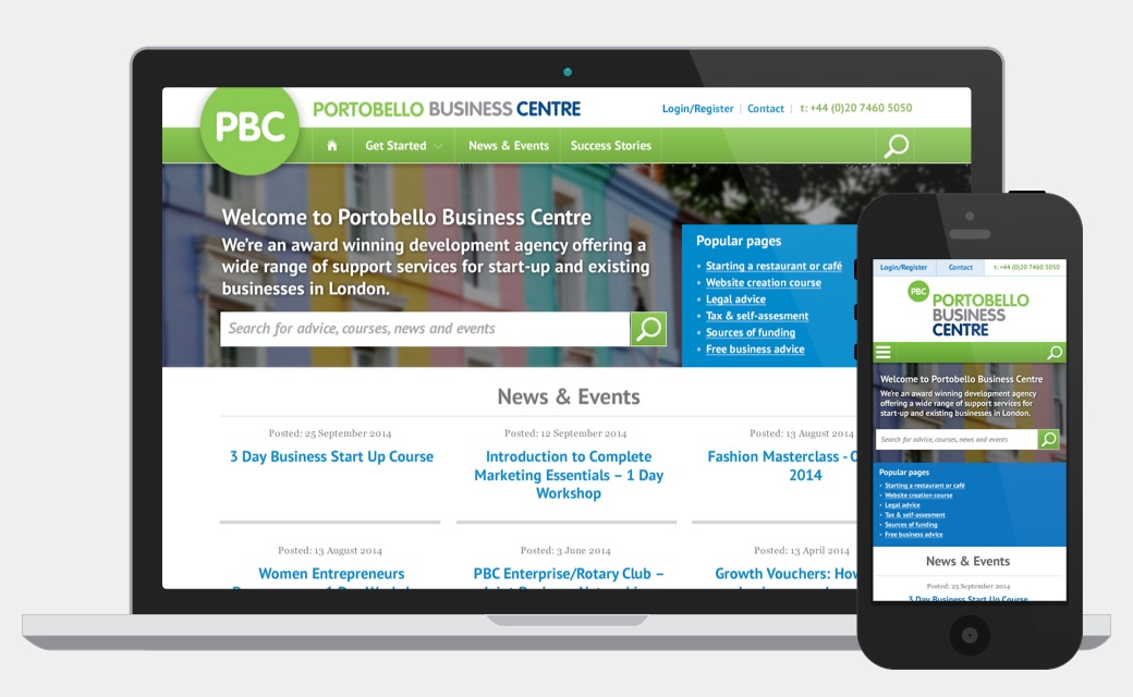 Portobello Business Centre website