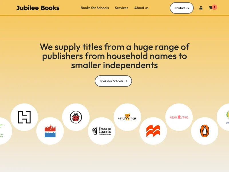 Jubilee Books website publishers spray