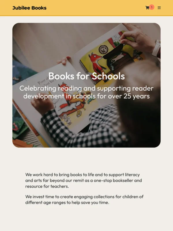 Jubilee Books website schools page