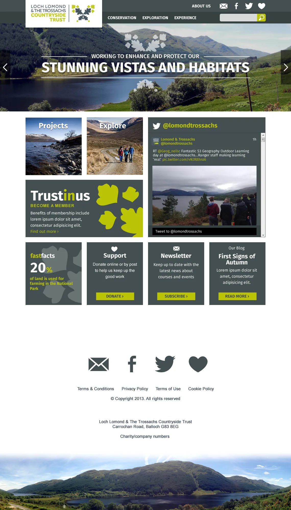 Loch Lomond and the Trossachs website design