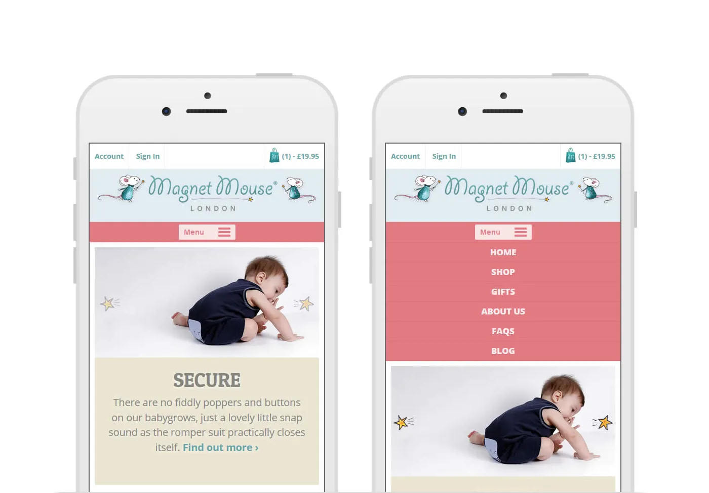 Magnet Mouse website on handheld devices