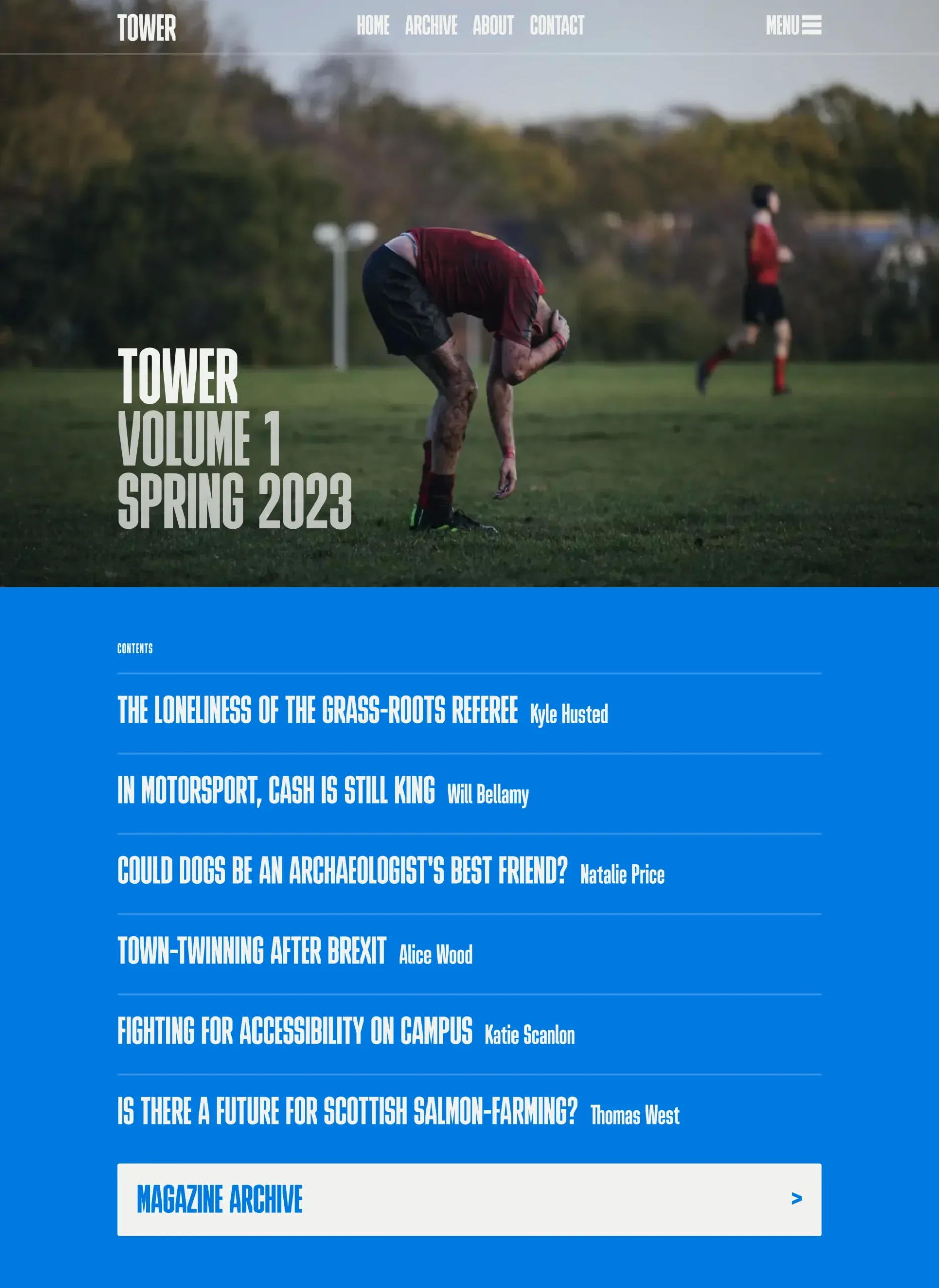Tower Magazine website - Volume 1