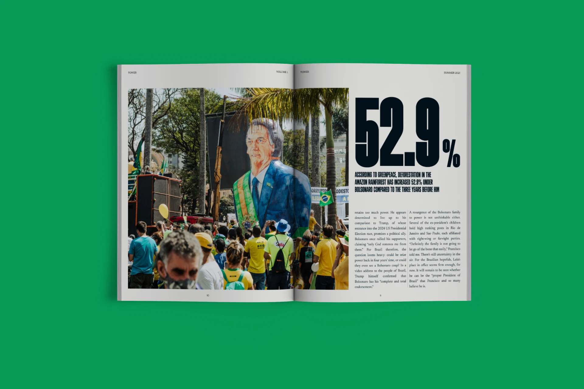 Tower Magazine page spread